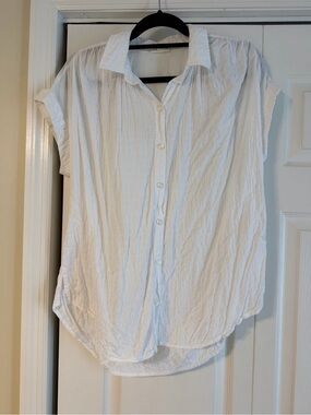a.n.a White Short-Sleeve Button-Down Shirt